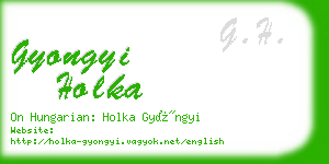 gyongyi holka business card